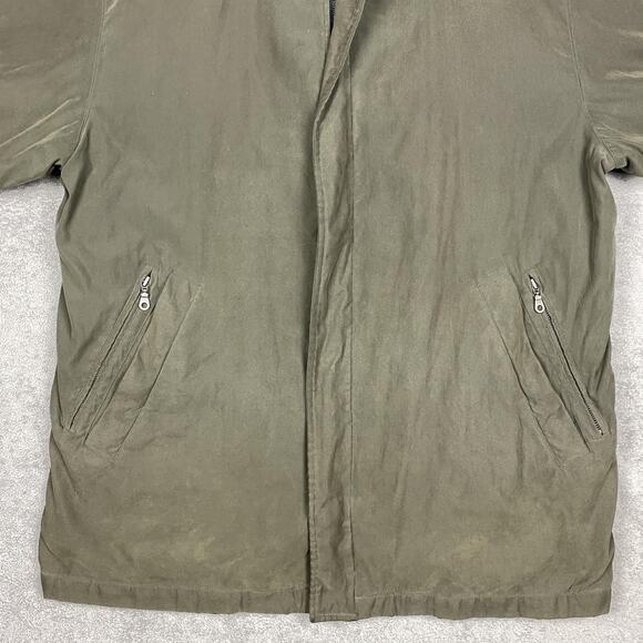Baracuta Jacket Mens XL Green Quilted Lined Full Zip Coat Removable Liner Parka - Picture 4 of 16